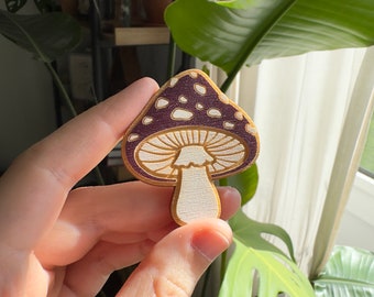 Fly Agaric Wooden Pin