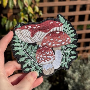 Fly Agaric Embroidered Iron-On Patch