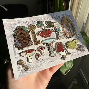 Emaille pins set Secret Garden