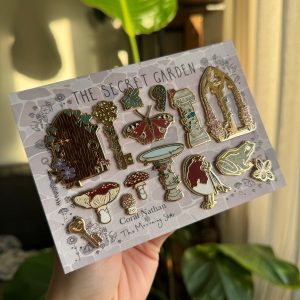 Secret Garden Enamel Pin Set