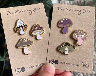 Mini Mushroom Enamel Pin