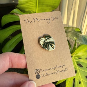 Variegated Monstera Enamel Pin