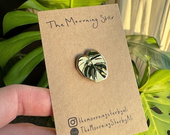 Variegated Monstera Enamel Pin