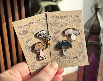 Mini Mushroom Enamel Pin