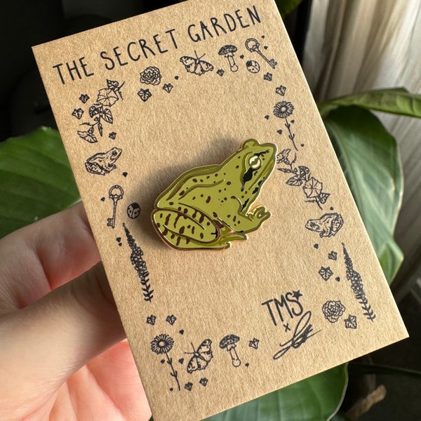 Garden Frog Enamel Pin