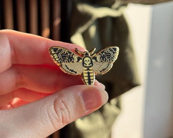 Deaths Head Hawkmoth Enamel Pin
