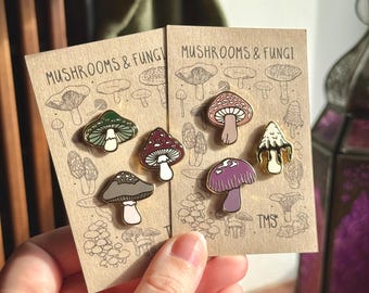Mini Mushroom Enamel Pin