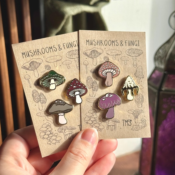 Mini Mushroom Enamel Pin