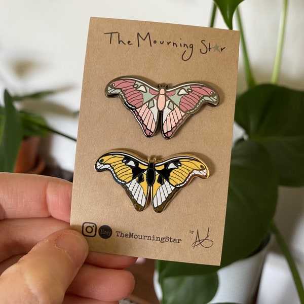 Atlas Moth Enamel Pin