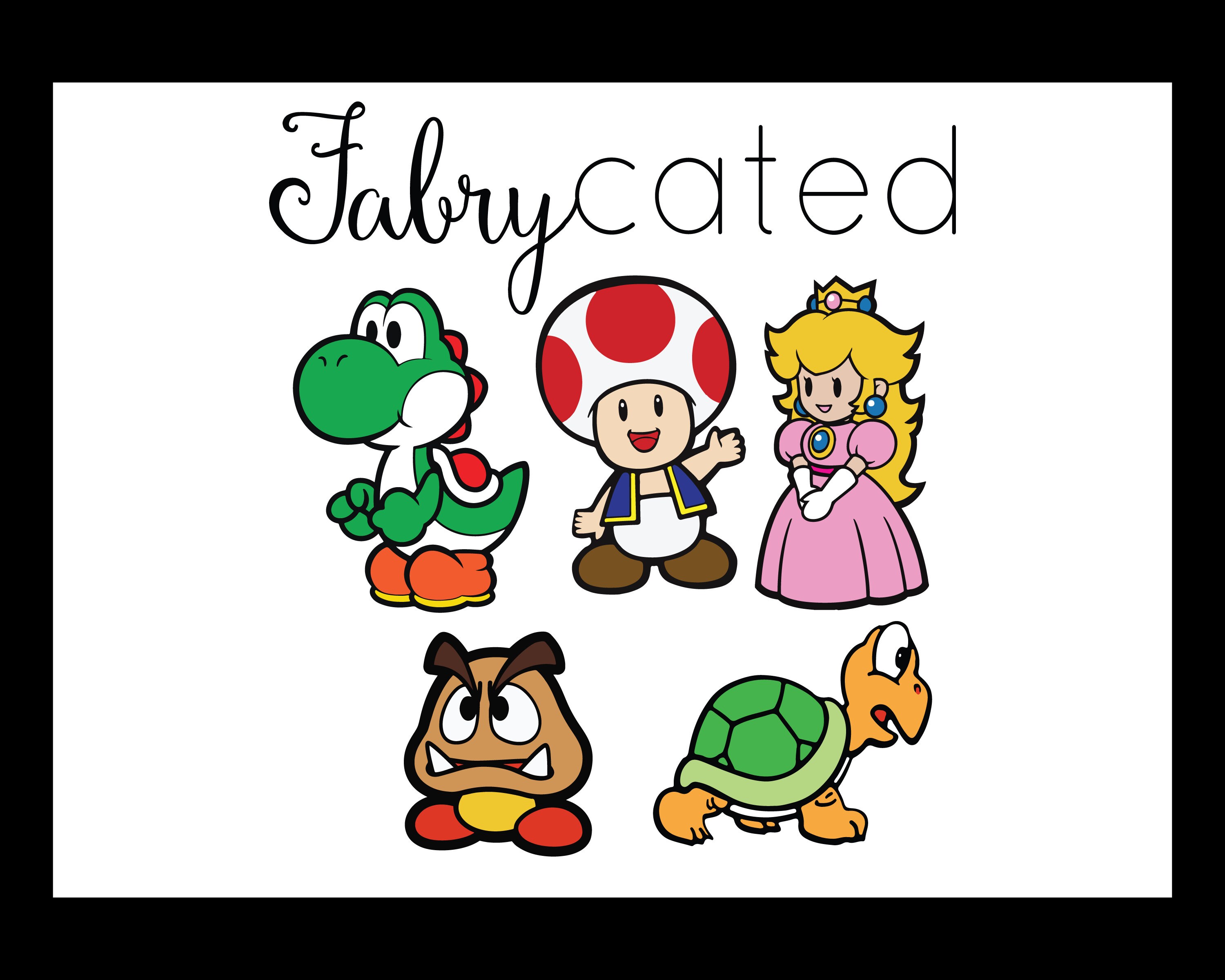Download Svg Dxf Princess Peach Toad Yoshi Goomba Koopa Trooper Bundle Etsy