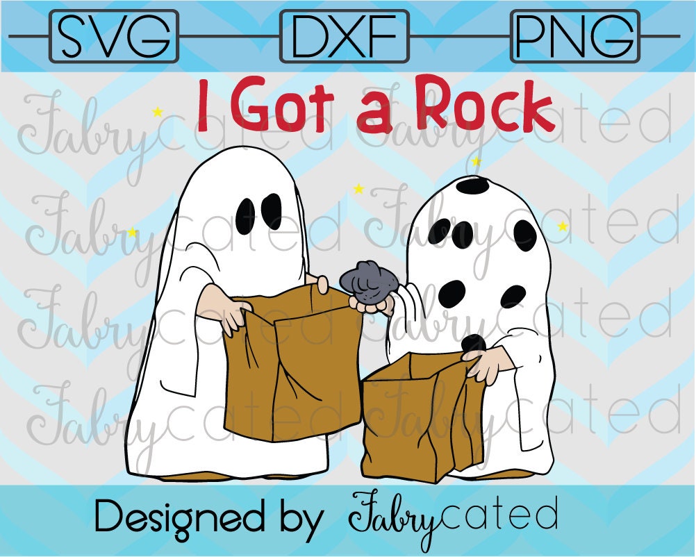 Halloween Peanuts Charlie Brown I Got A Rock SVG DXF PNG You Etsy
