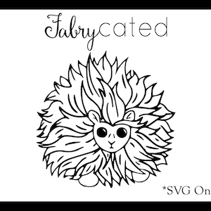 Pygmy Puff-omtrek alleen Fantastic Beasts and Where to Find Them Gestanst SVG-bestand voor sticker of shirt