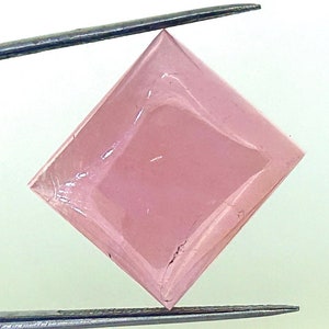 Natural Pink Morganite, 33.5Ct Luxurious Rectangle Cabochon Exquisite Loose Gemstone for Jewelry Making Wedding Gifts Christmas Celebrations