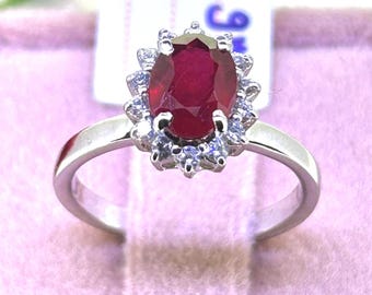 Natural Ruby Ring | 925 Sterling Silver | July Birthstone | Ring for Women