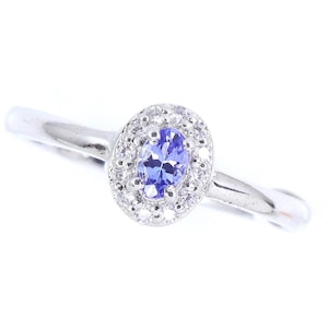 Natural Tanzanite Stone Ring, 5*3 mm Genuine Tanzanite, Sterling Silver Ring, Anniversary Gift for Her, Wedding Engagement Anniversary Gift