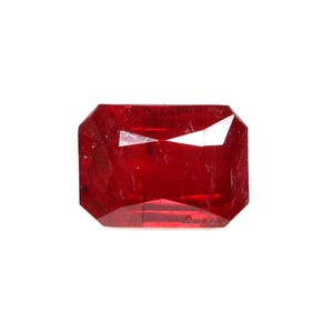 Natural Ruby Gemstone: AAAA+ Quality Red Ruby Glass Filled Octagon Cut 4.05 Ct