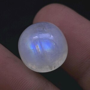 AAA+ Quality Rainbow Moonstone Round Cab 15 mm – Natural Calibrated Semi Precious Gemstone for Earrings, Rings & Pendants