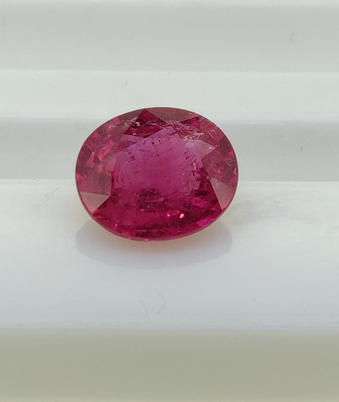 2.71 Cts Stunning Faceted Ruby Gemstone Natural Ruby Glass Etsy