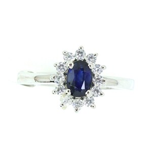 Iolith Ring 925 Sterling Silber - Verlobungsring - Solitär Ring - Iolith facettiert Oval Edelstein - Geburtstag Geschenk