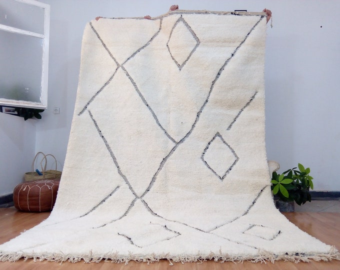 Featured listing image: Beni Ouarain From Morocco -  beni ourain rug - Moroccan rug Wool Berber design - morocco rug - Berber Rugs Style - Morrocan rug
