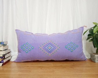 Cactus Silk Pillow purple , Moroccan sabra pillow 38"x18.9" Cactus Pillow Moroccan Boho CUSHION Moroccan Style pillow