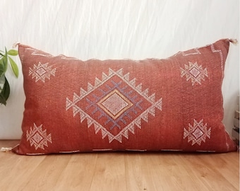 Cactus Silk Pillow, Moroccan sabra pillow 38"x19.6" Cactus Pillow Moroccan Boho CUSHION Moroccan Style pillow