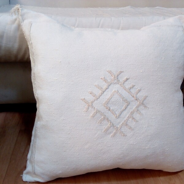Cactus Silk Pillow, Moroccan sabra pillow (20.4",19.6") Cactus Pillow Moroccan Boho CUSHION Moroccan Style pillow white pillow