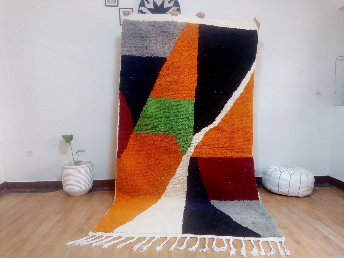 Picture of Moroccan Rug Colorful Style - Art Design - Hand Woven Carpet - Morocco ...
