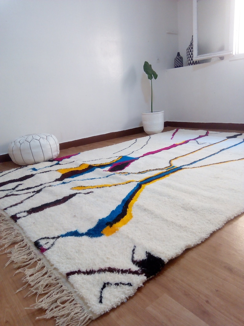 Designer Look Rugs Beni Ourain Style Morocco Rug - Hand Woven Rug - Pink Orange Design ...