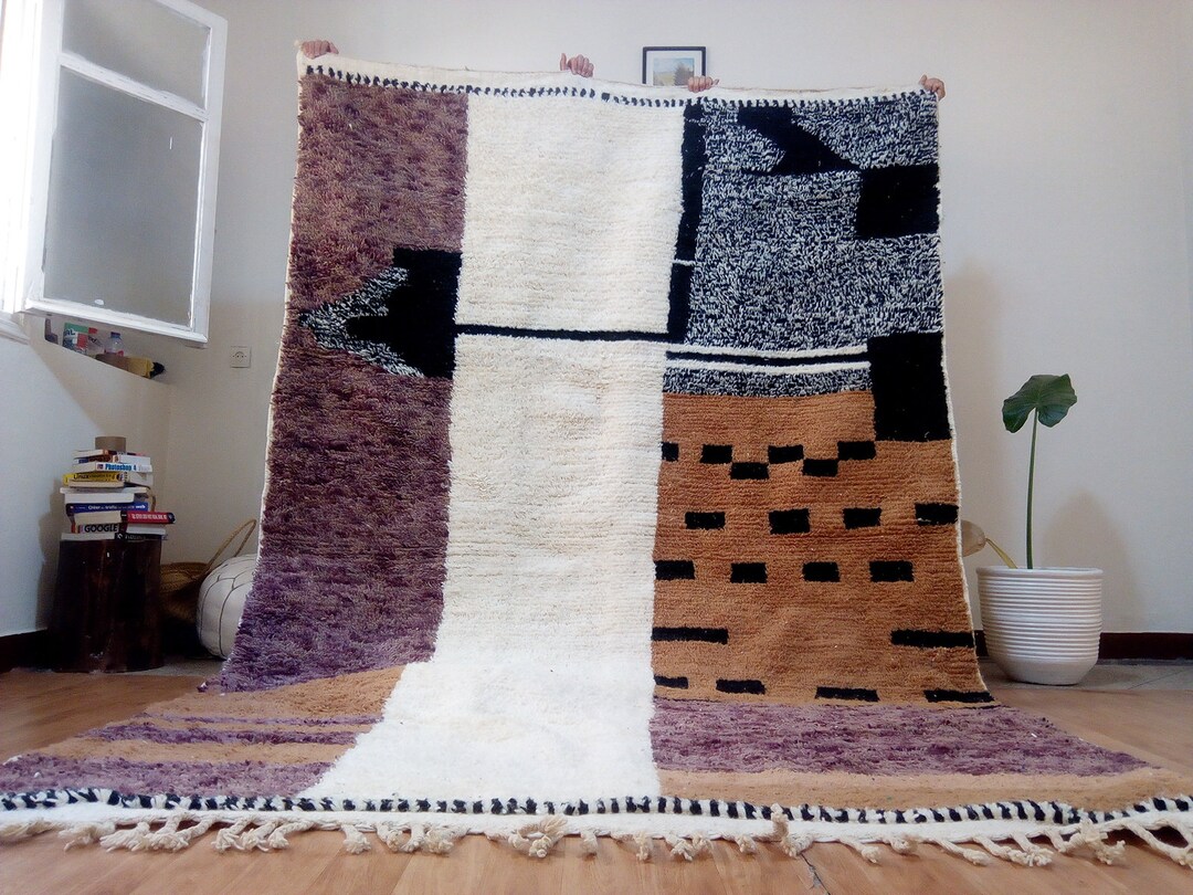 Brown & Black Beni Ouarain Style - Large Morocco Rug Beni Ourain ...