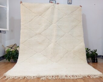 Beni Ouarain Style -  Authentic Moroccan rug  - beni ourain rug - hand woven rug - Morocco rug Wool Berber carpet Handmade rug from morocco