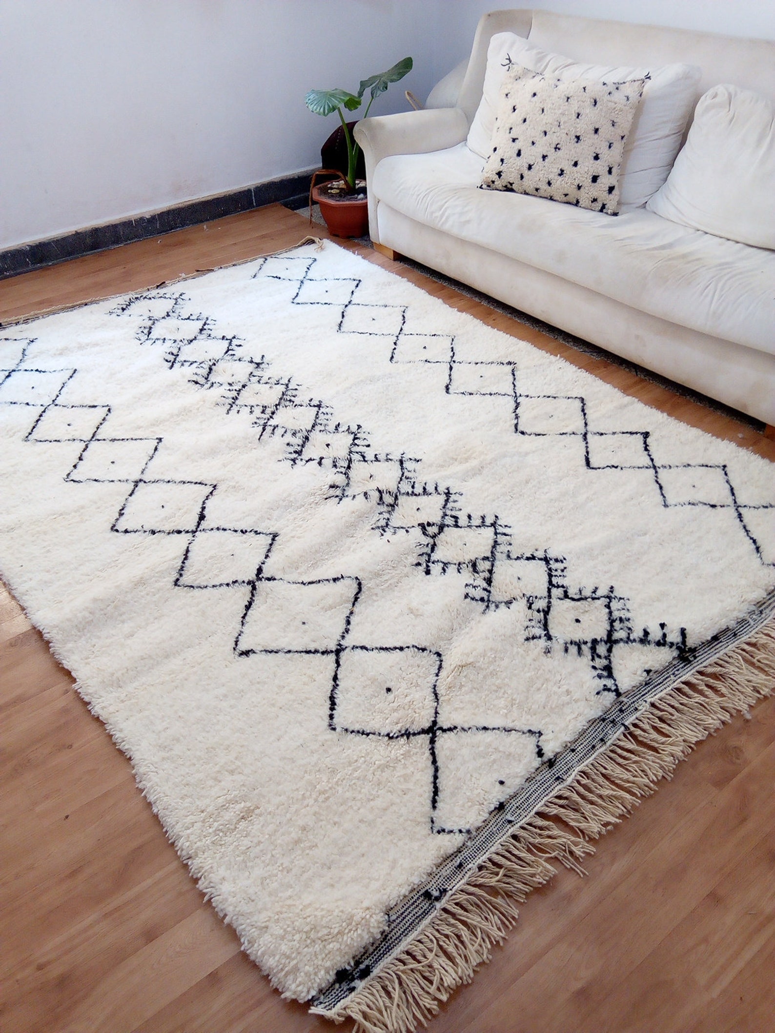 Art Design - Beni Ouarain - Morocco Rug Authentic - Beni Ourain Style ...