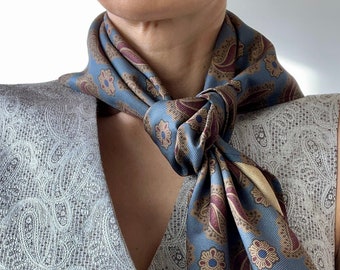 Pure silk tie scarf