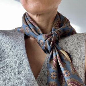 Pure silk tie scarf image 1