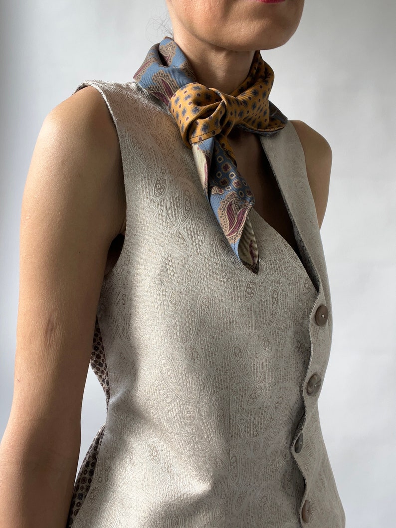 Pure silk tie scarf image 3