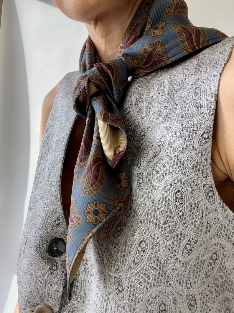 Pure silk tie scarf image 2