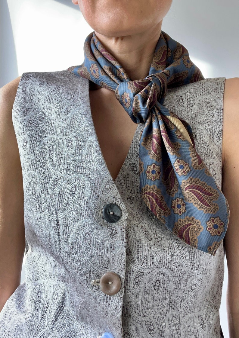 Pure silk tie scarf Pura seta 63/63 cm