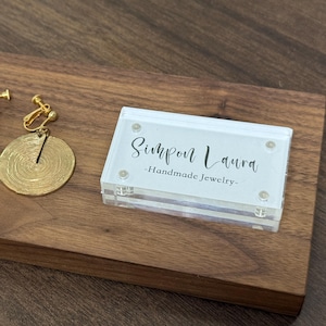 Branding Sign, Clear Acrylic Branding Tag, Clear acrylic label frame With Magnetics, Business Name Sign, Price Tag, Clear Acrylic Price Tag,