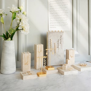 jewelry organizer, natural stone for jewelry display, jewelry display, gold jewelry display, retail display, craft fair jewelry display,