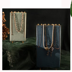 Retro Jewelry Display ,Velvet Jewelry display, ring holder, jewelry display set, necklace stand, jewelry holder, necklace holder