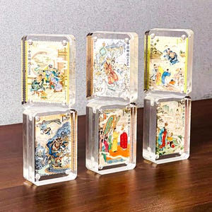 Exhibidor de sellos postales, Exhibidor de sellos postales de acrílico transparente, Marco de etiqueta de acrílico transparente con imanes, Letrero con nombre comercial, Etiqueta de precio,