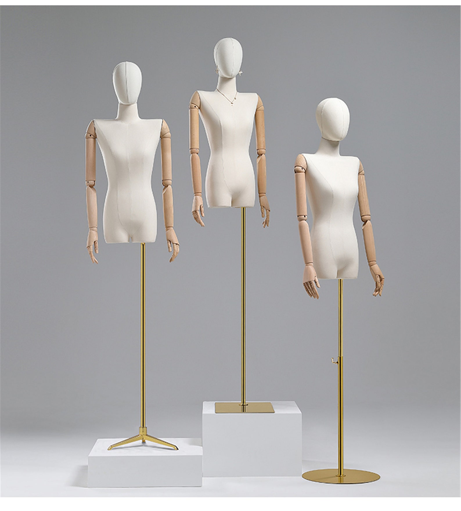 Adjustable Height Female Mannequin Half Body Mannequin With Etsy