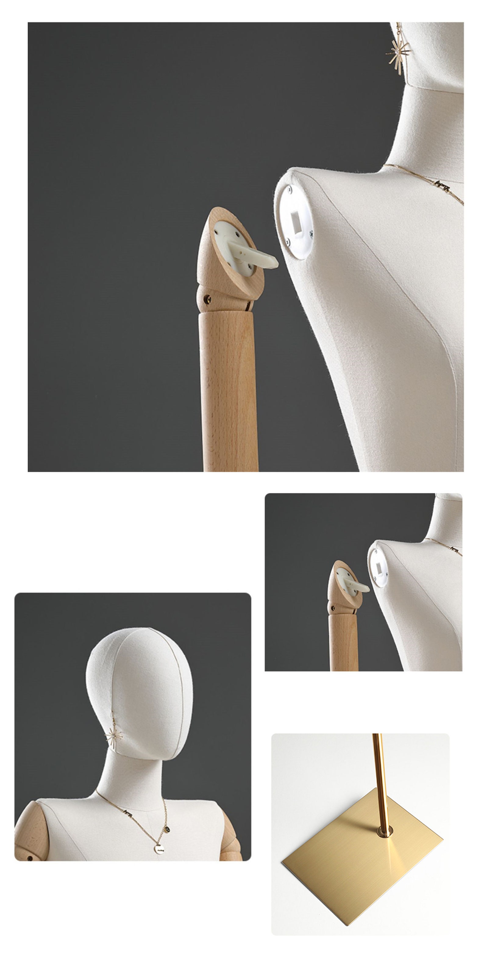 Adjustable Height Female Mannequin Half Body Mannequin With Etsy