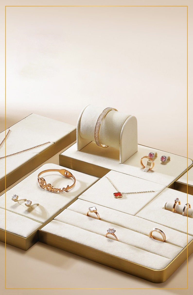 Metal Jewelry Display Set Metal Jewelry Display Necklace Etsy