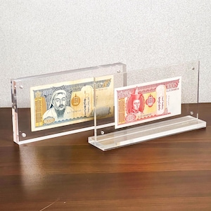 Doorzichtig acryl munt- en valutadisplay: magnetische beschermende schaal