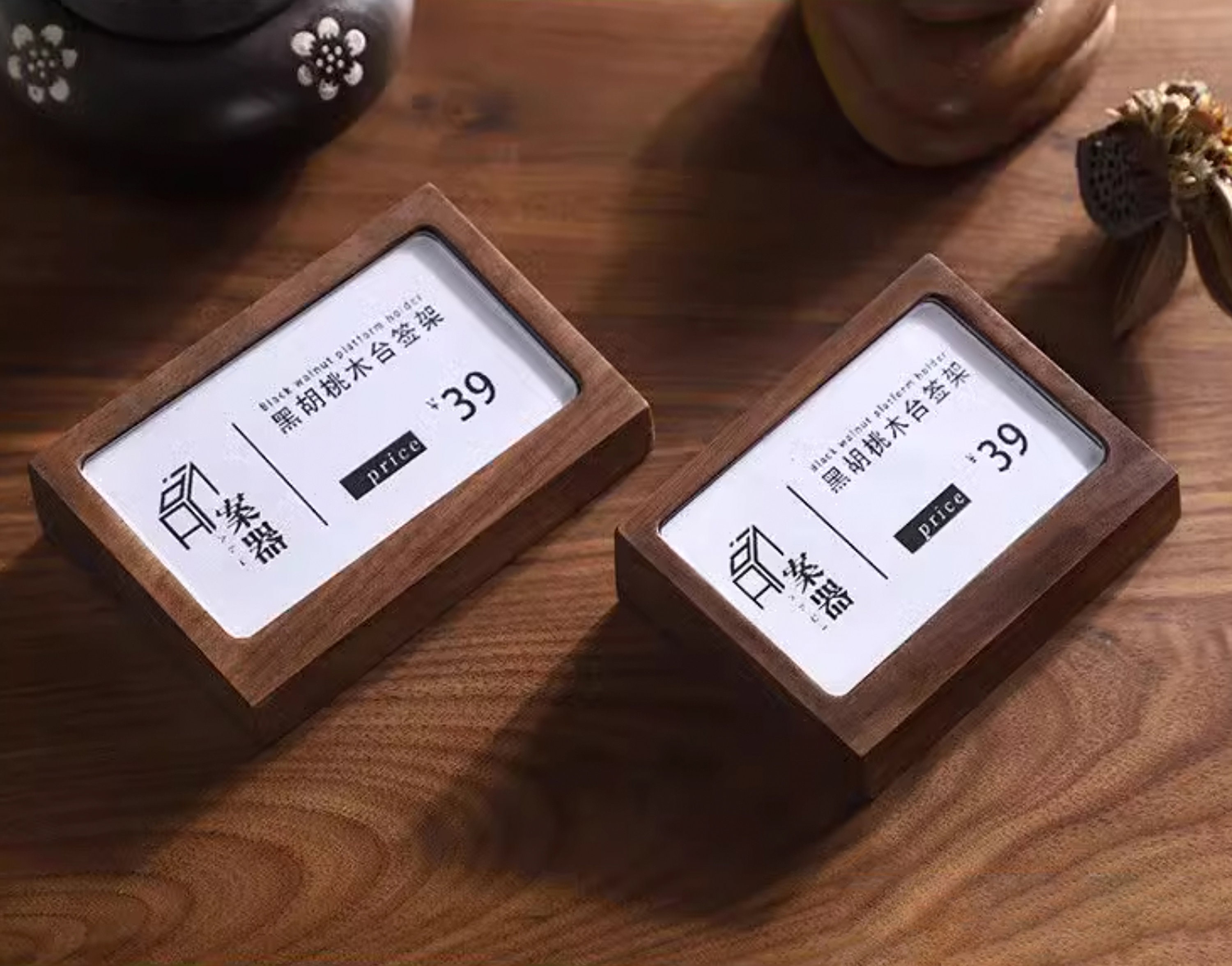 Price Tag, Brand Sign, Wood Acrylic Brand Sign, Price Tag for Jewelry Display, Counter Stand, Wooden Price Stand, Block Kit for Retail Shop