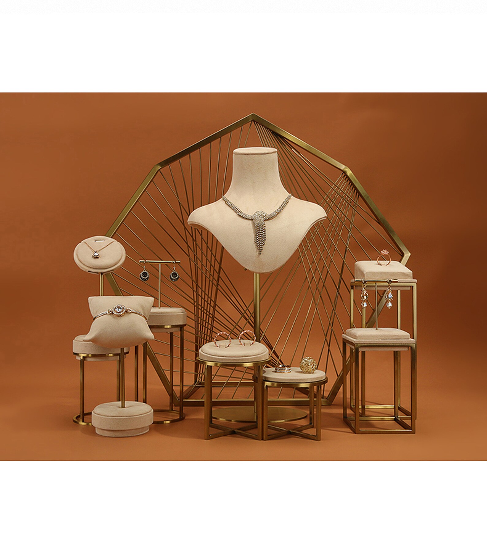 Metal Jewelry Display Jewelry Display Set Jewelry Organizer Etsy