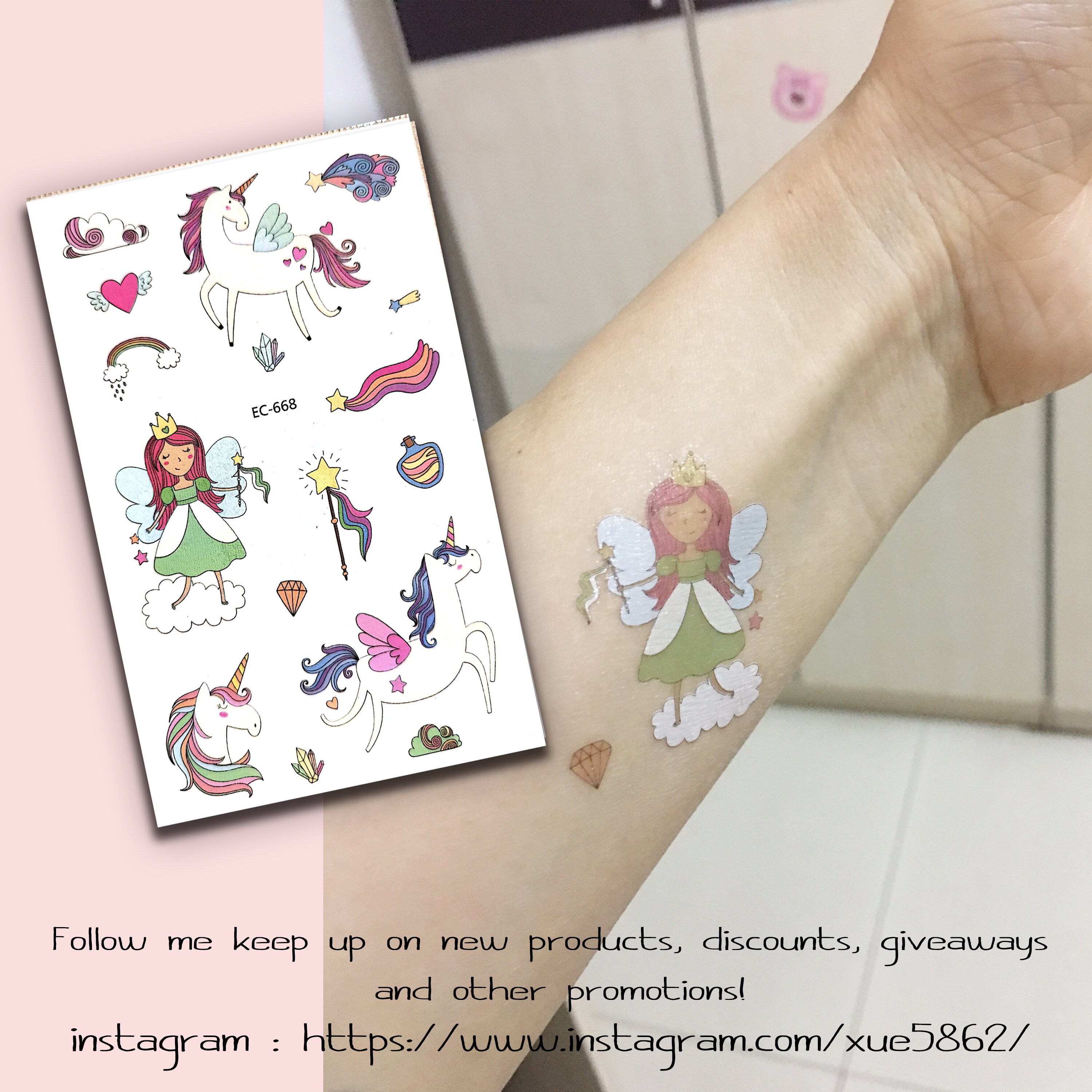 Unicorn Party Temporary Tattoos Temporary Tattoos Tattoos Etsy