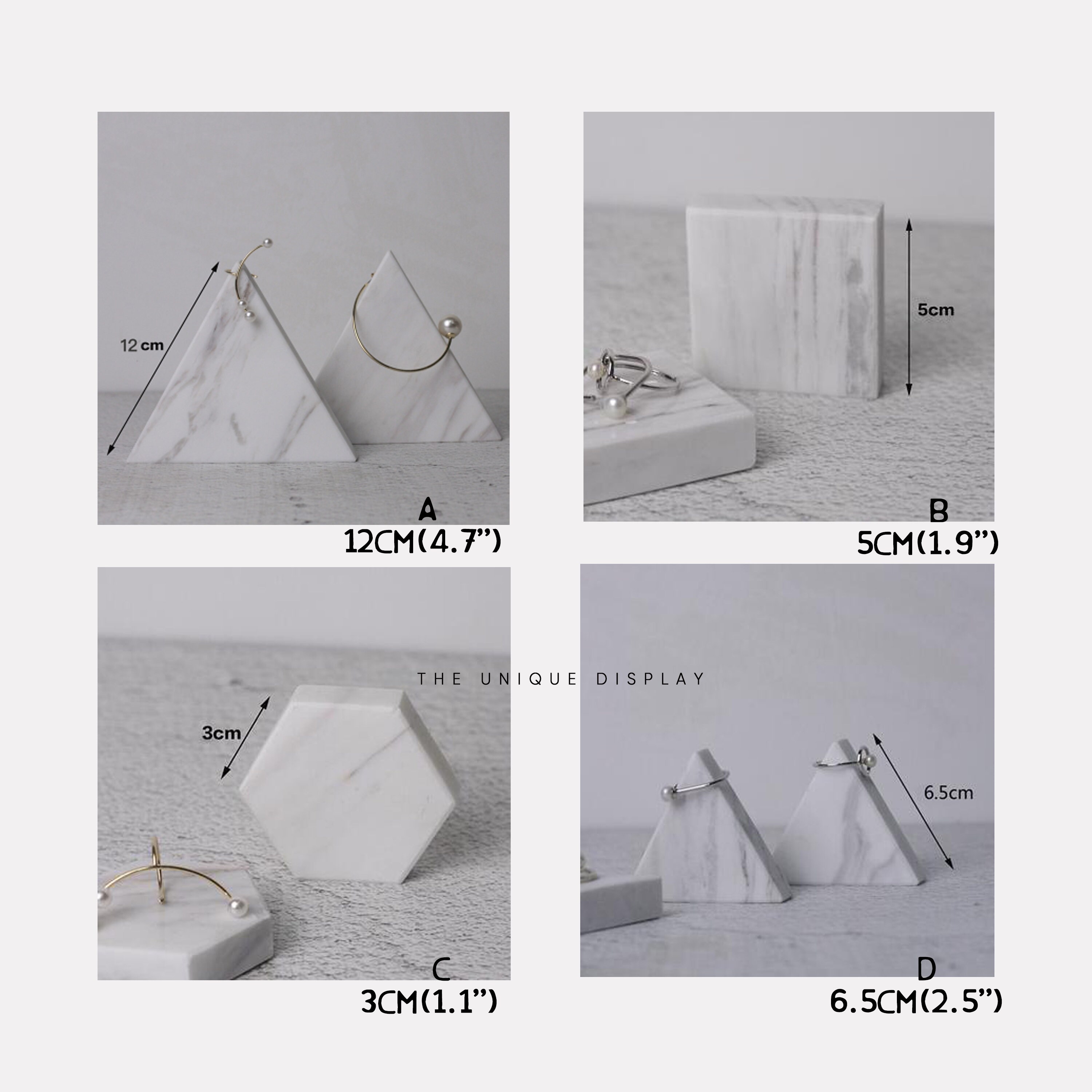 Marble jewelry display jewelry display retail display craft Etsy 日本