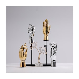 Verstellbare Schmuckhand-Anzeige: Golden / Silber bewegliches Ornament